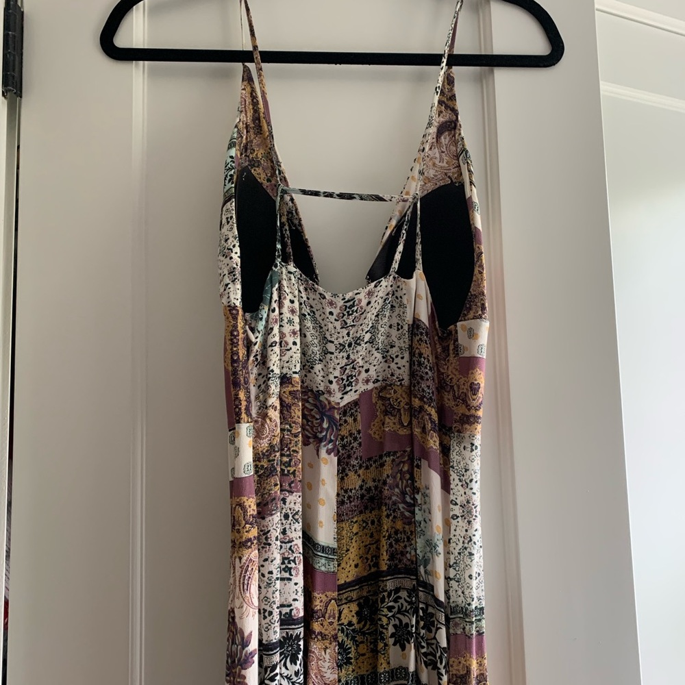 Free People Margarita Patchwork Wide Leg Jumpsuit Size 4 - Picture 8 of 9